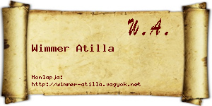 Wimmer Atilla névjegykártya